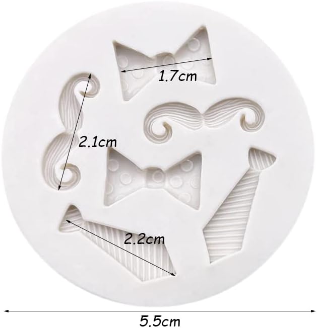 Moustache, Bowknot & Necktie Silicone Mold