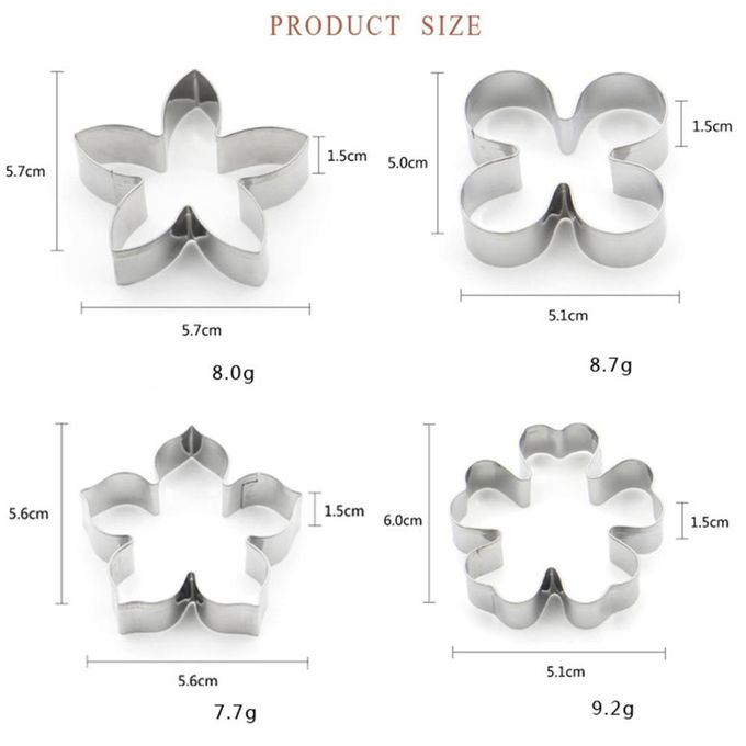 Floral Cookie Cutters Set