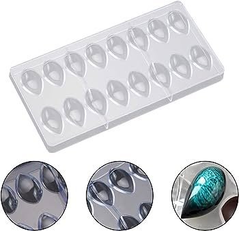 Water drop shape polycarbonate chocolate mold