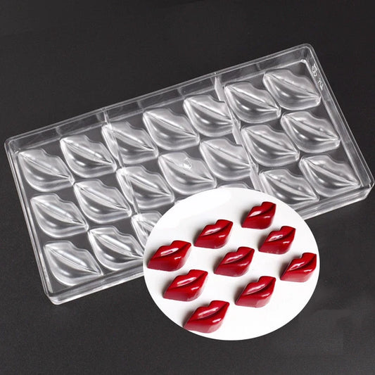 Lips shape polycarbonate chocolate mold