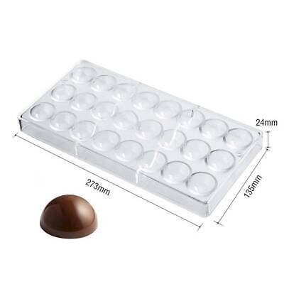 Clear hard chocolate polycarbonate half ball mold