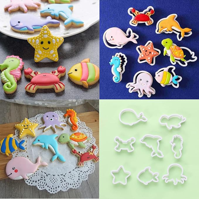 Sea Creatures Cookie Cutters Set