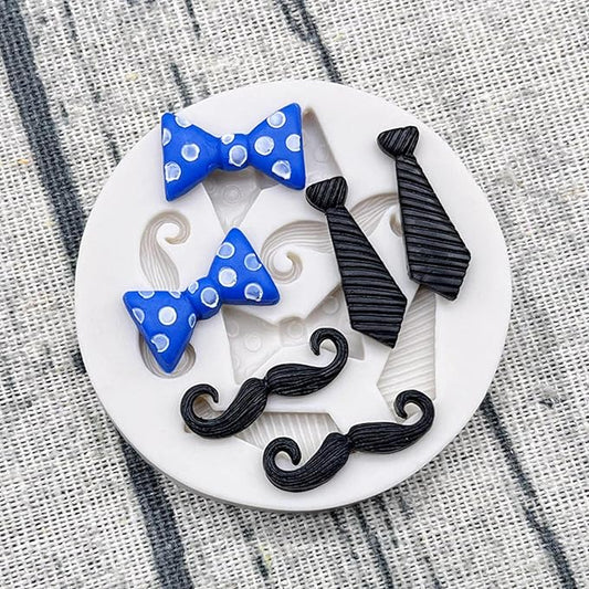 Moustache, Bowknot & Necktie Silicone Mold