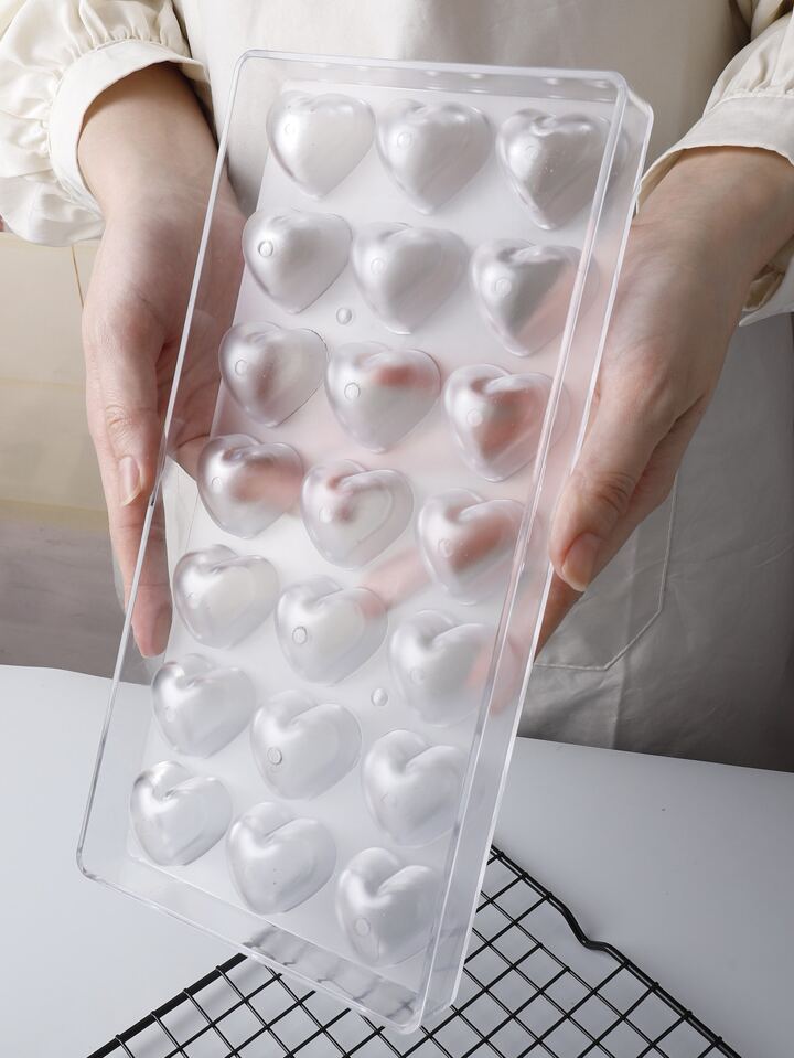 Heart shape polycarbonate chocolate mold