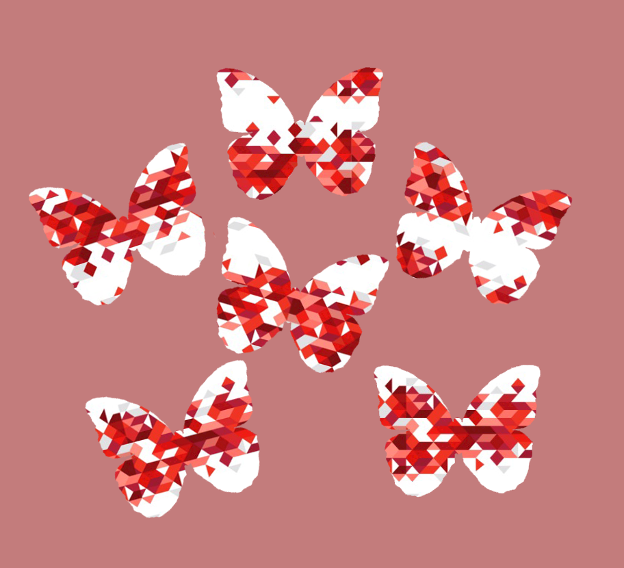 Bahrain Flag Butterflies