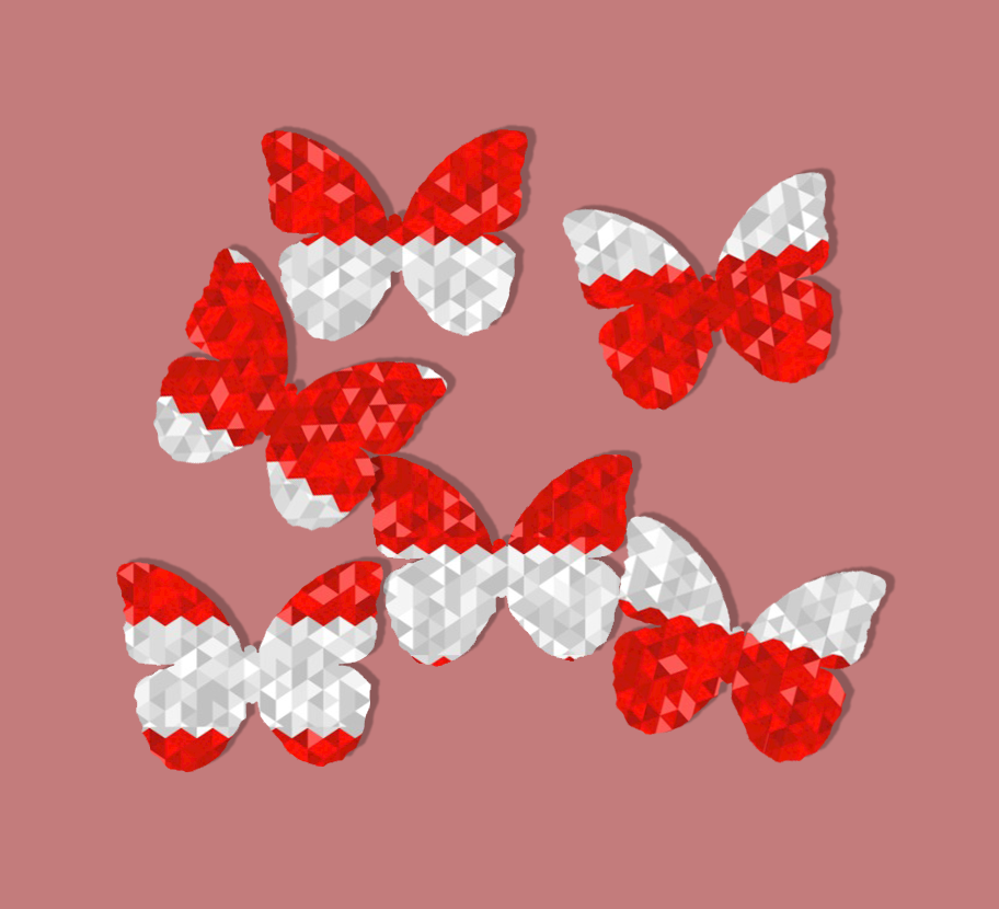 Bahrain Flag Butterflies