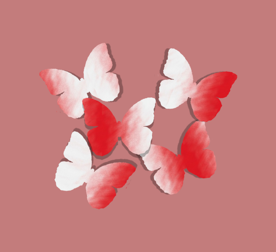 Bahrain Flag Butterflies