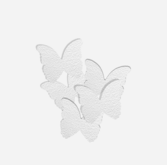 Plain white wafer butterfly