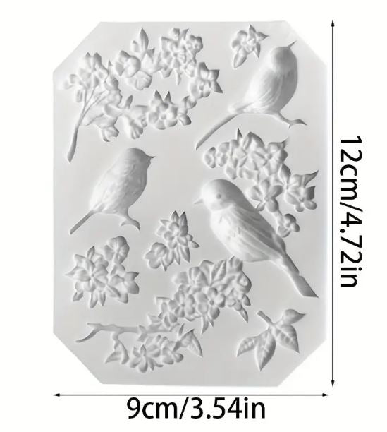 Birds & Flowers Silicone Mold